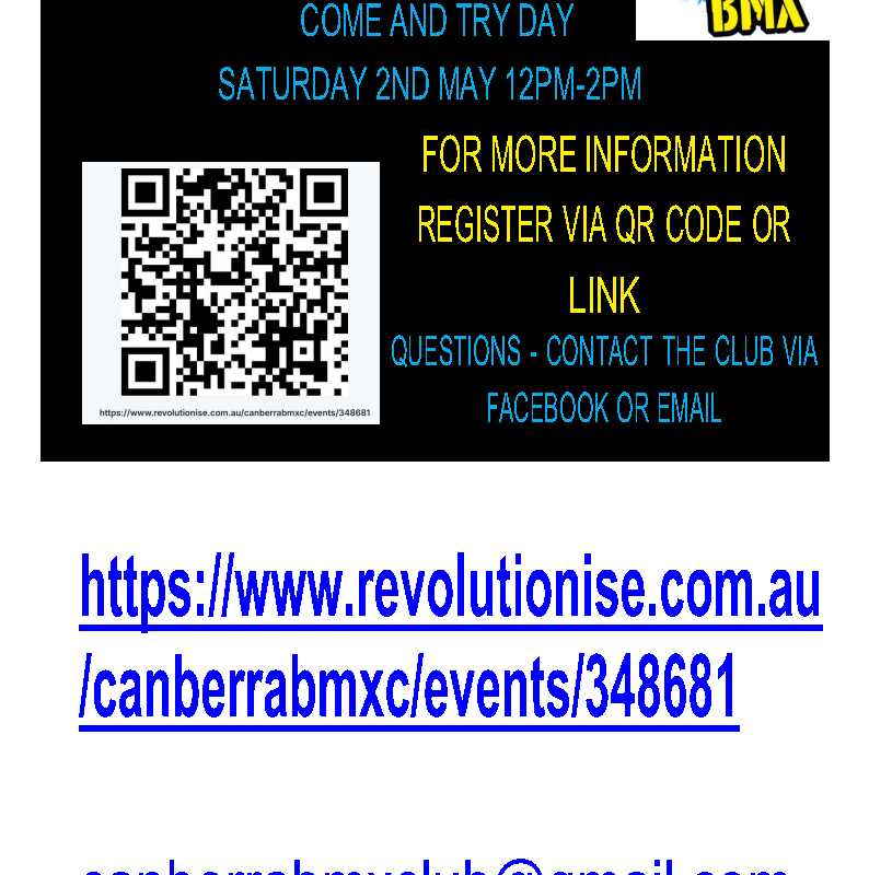 Canberra BMX Club – Come and Try Day image