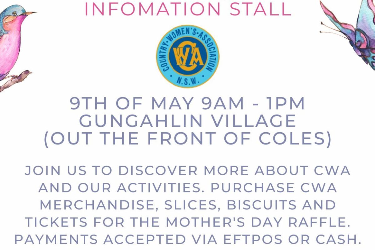 Gungahlin CWA’s Information & Mother’s Day Raffle Stall image