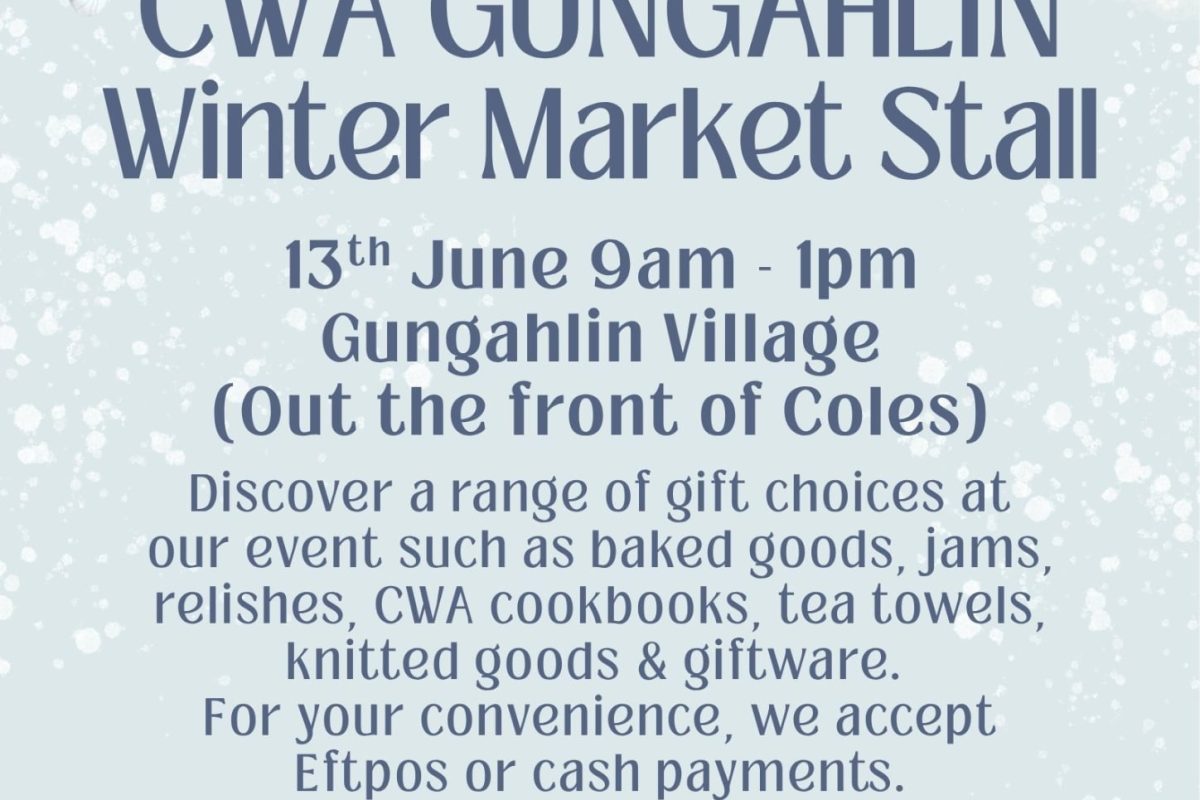 Gungahlin CWA’s Winter Stall image