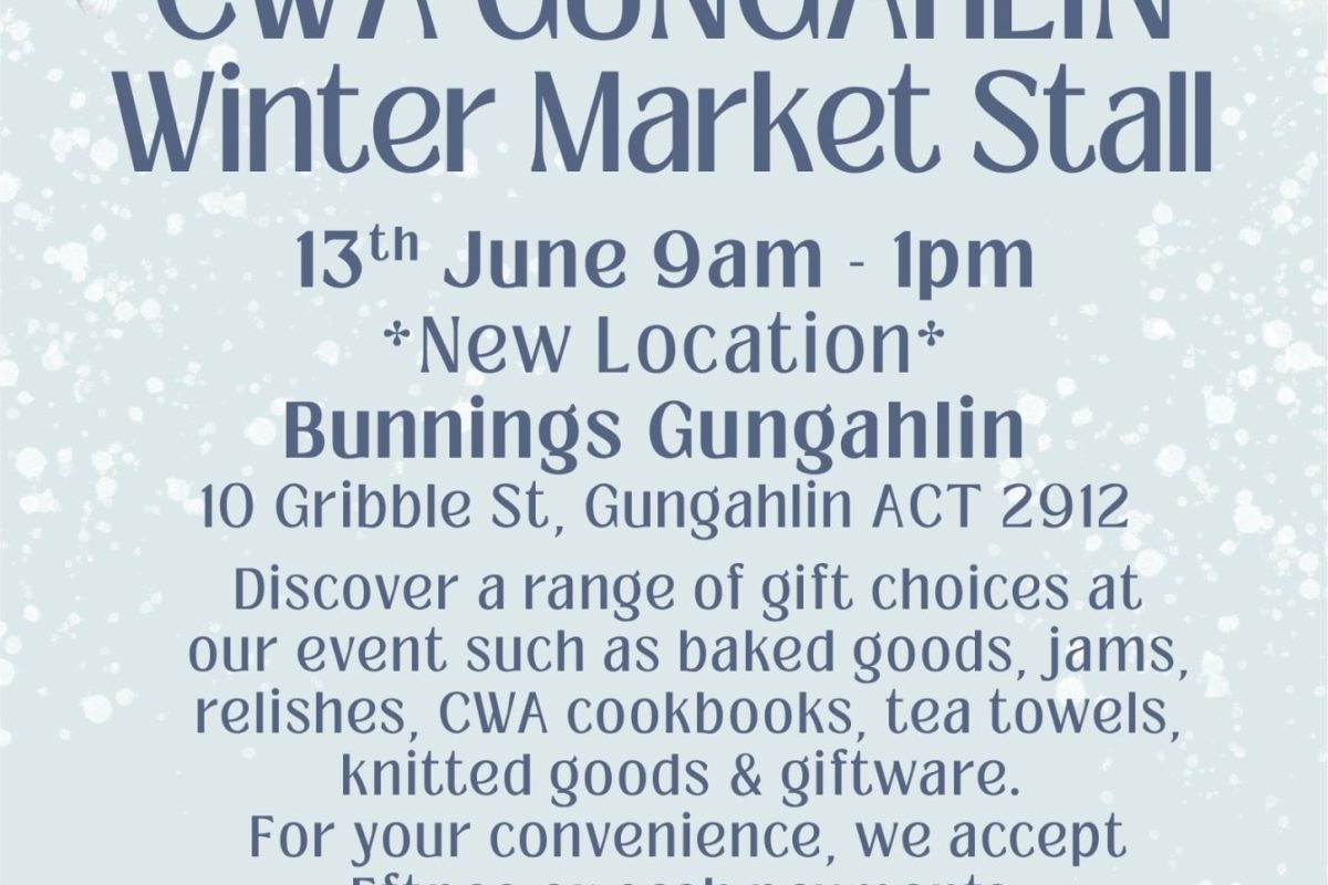 Gungahlin CWA’s Winter Stall image