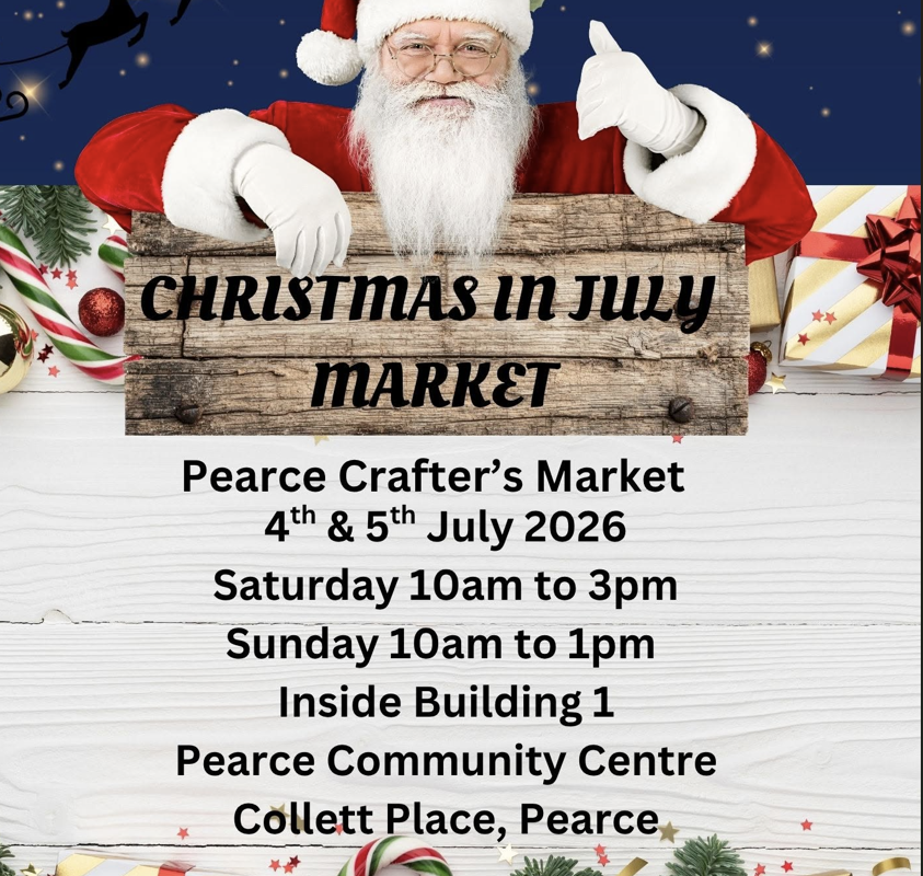 PEARCE CRAFTERS MARKET – CHRISTMAS IN JULY image