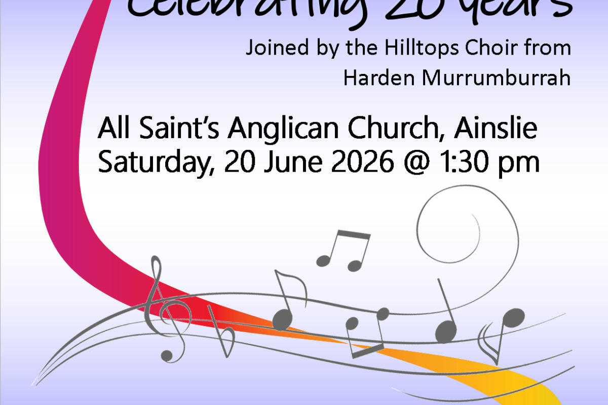 Canberra Community Voices Choir 20th Birthday image