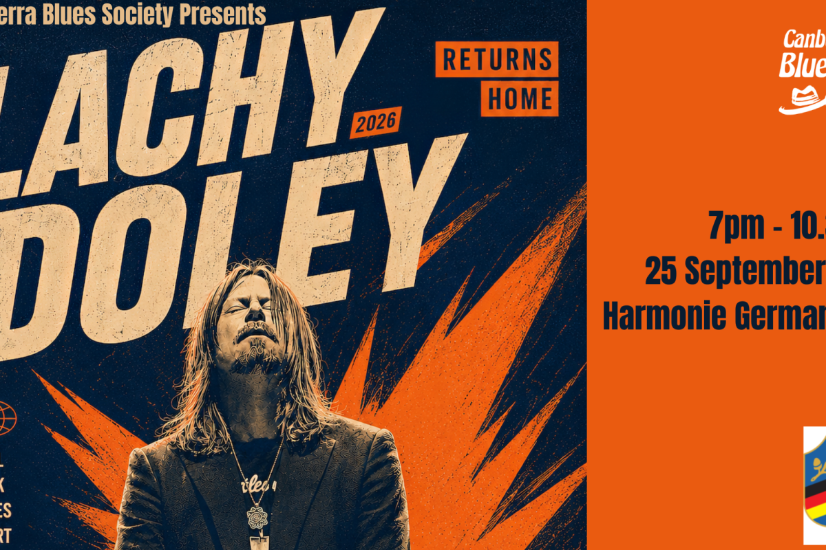 Canberra Blues Society proudly presents Lachy Doley Returns Home @ The Zeppelin Room image