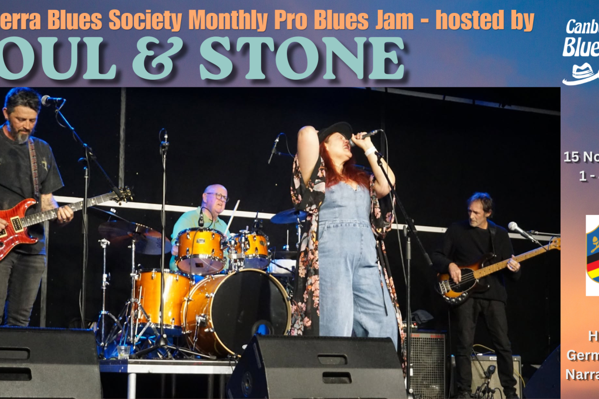 Canberra Blues Society November Pro Blues Jam – hosted by Soul & Stone image